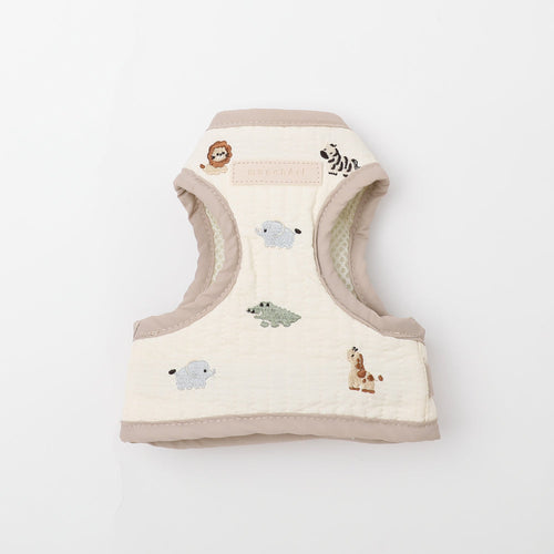 動物圖案刺繡胸背＋牽繩套裝－產品圖片1