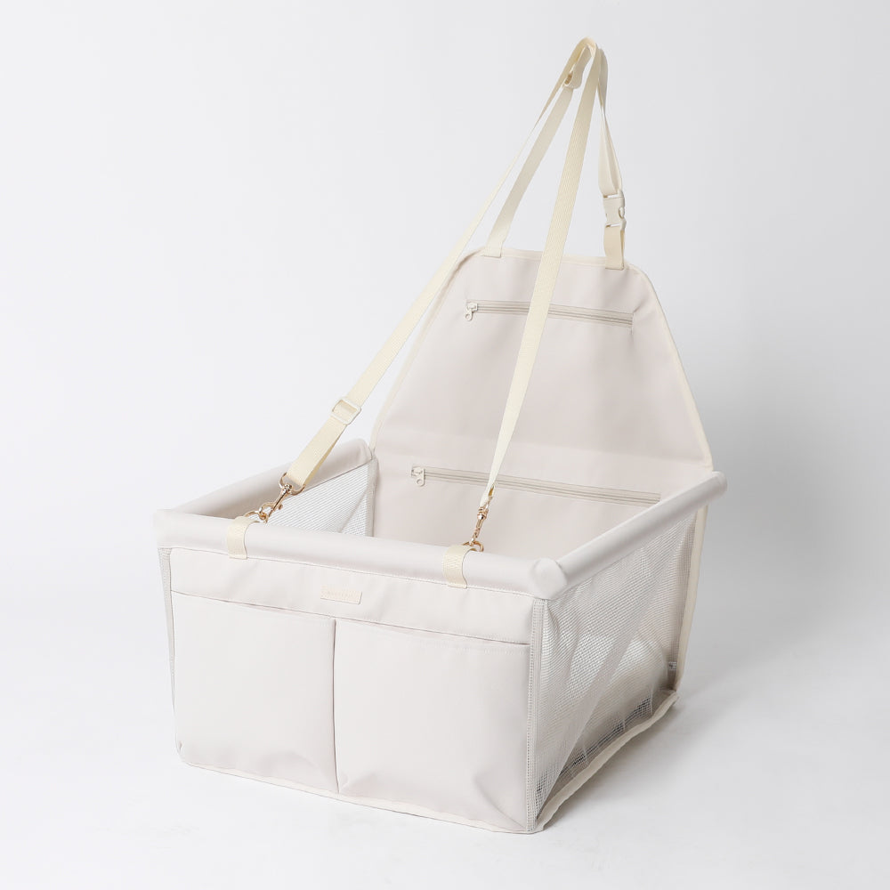 MONCHERI｜防潑水側網車用寵物床－官方產品圖片1