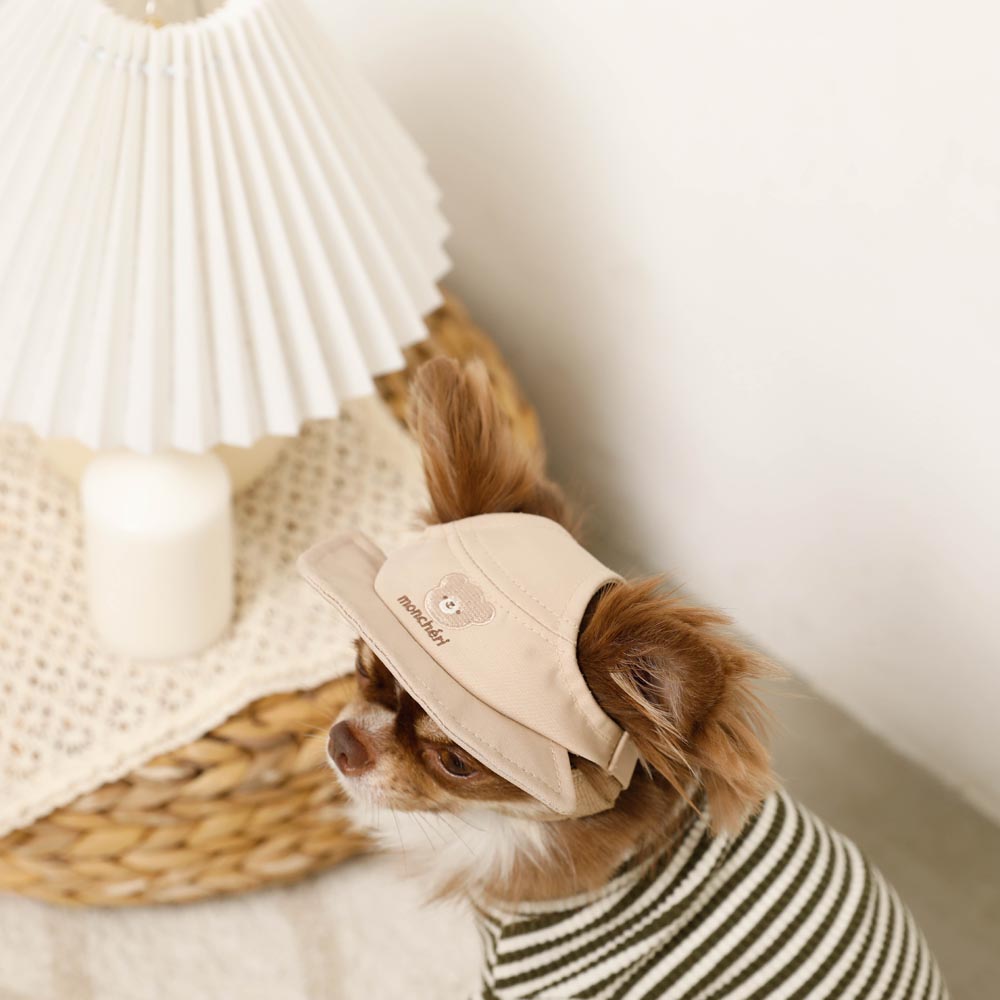 MONCHERI｜小熊刺繡犬用帽－官方產品圖片3